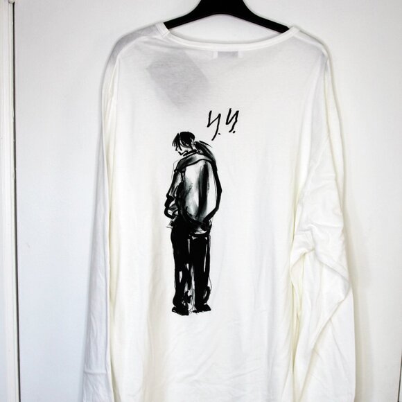 BNWT SS25 YOHJI YAMAMOTO POUR HOMME PRINT LS TSHIRT 3 - Picture 3 of 11